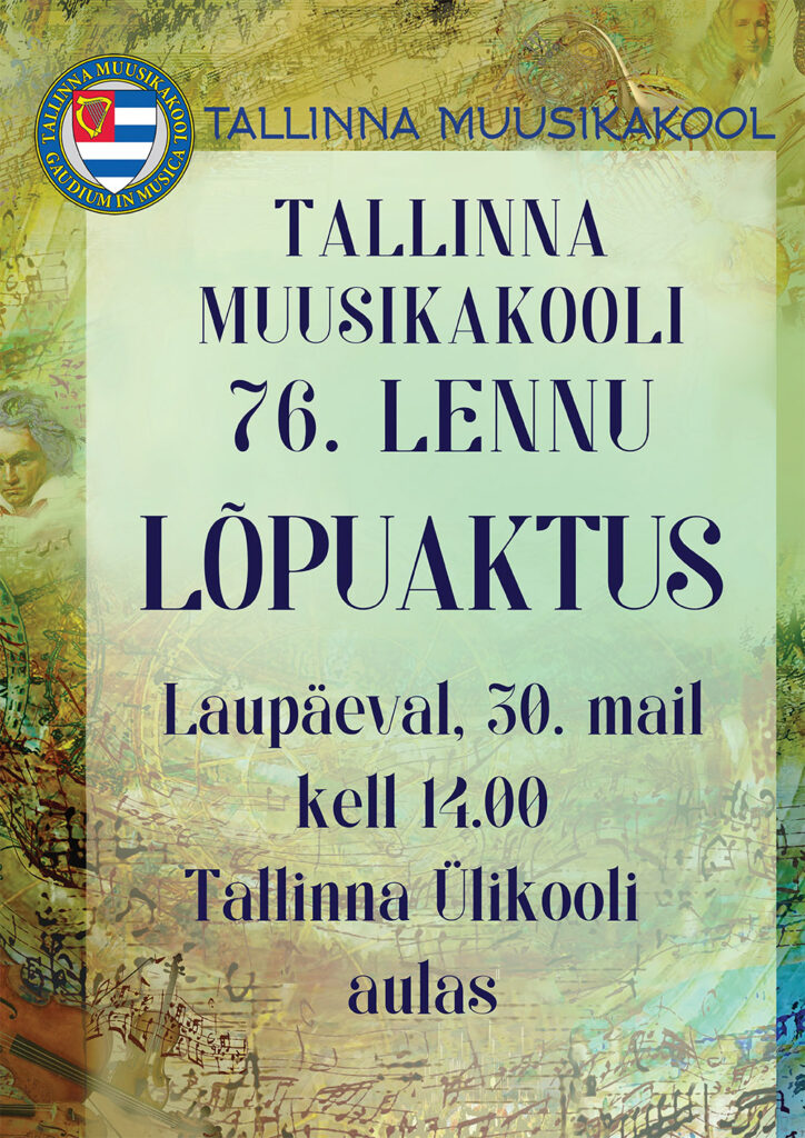 30.05.2026 76. lennu lõpuaktus Tallinna Muusikakool
